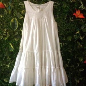 Vasna white cotton dress